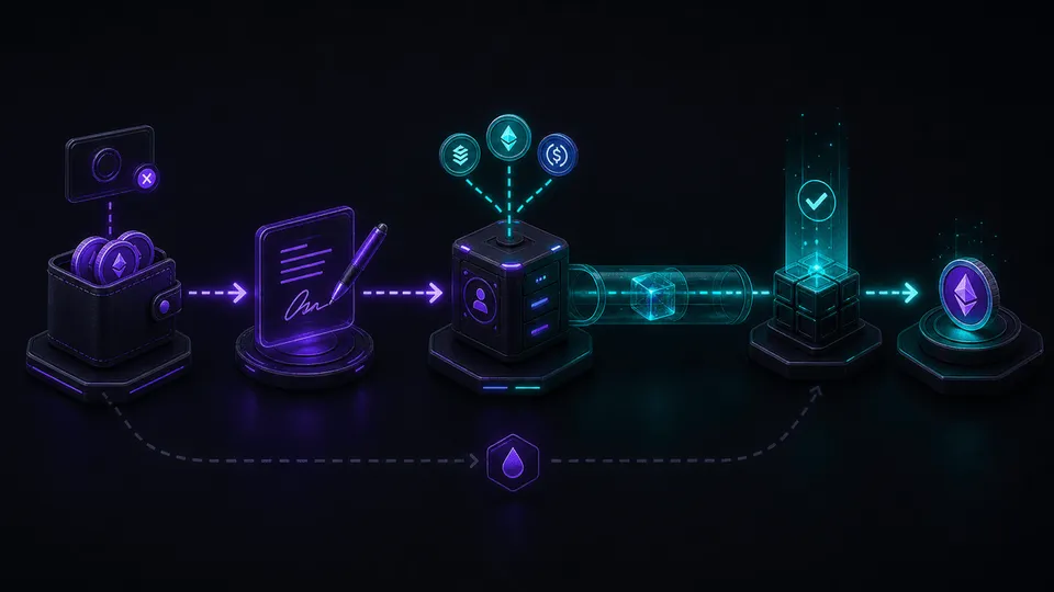 How gasless swap routes work — figure 1