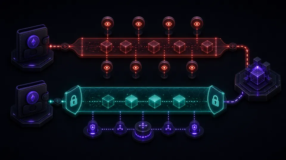 Private Routing vs. Standard Onchain Execution — figure 1